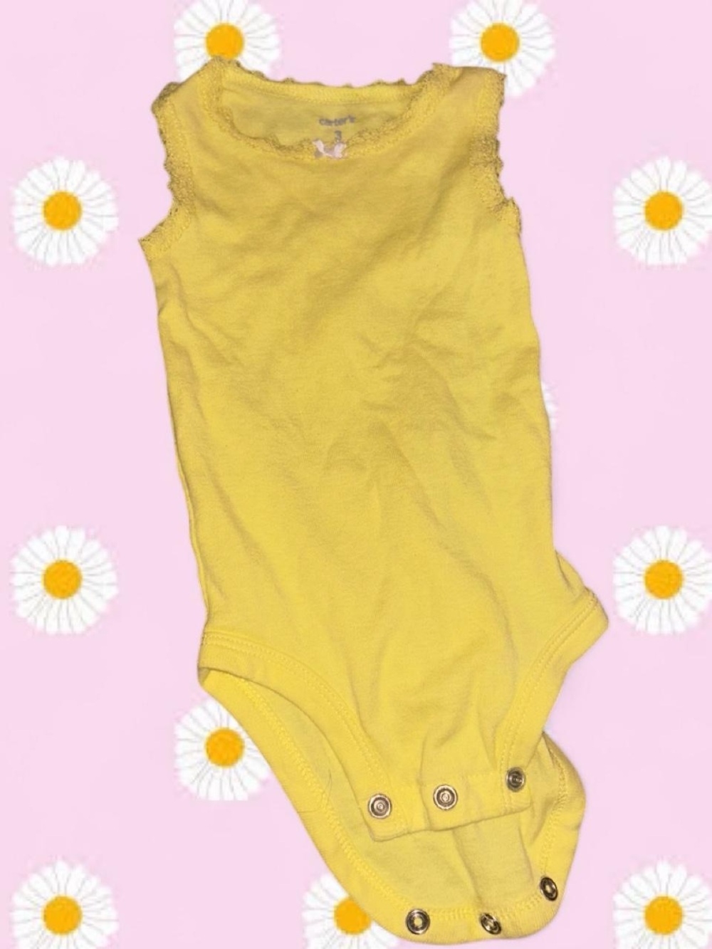 Carter's Bright Yellow Sleeveless Baby Bodysuit